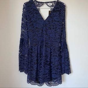 NWT South Moon Under Navy Lace Romper